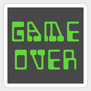 Game Over Green Text Magnet